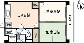 古本マンションの間取り画像