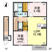 Konnforuta Koro（ｺﾝﾌｫﾙﾀ ｺﾛ）の間取り画像