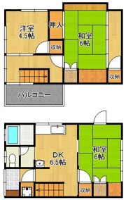 帆柱1丁目戸建の間取り画像