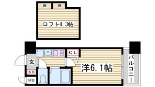 エステムコート三宮EASTポルトマーレの間取り画像