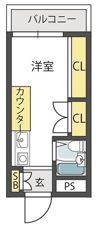 大国町池田マンションの間取り画像