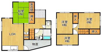 朽網西5丁目戸建の間取り画像