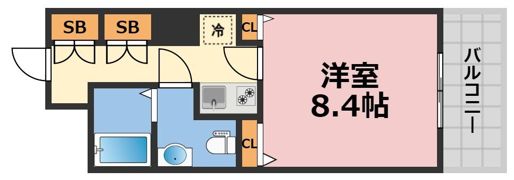 メゾン・ド・ヴィレ大阪城公園前の間取り画像