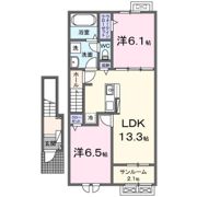 シャトー ソレイユⅢ Bの間取り画像