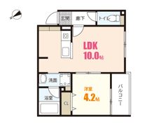 LUQRAS可部Aの間取り画像
