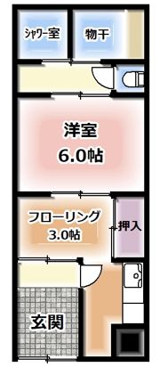 御堂町文化住宅の間取り画像