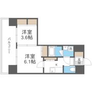 スプランディッド江坂駅前の間取り画像