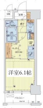 セオリー神戸アクアグルーブの間取り画像