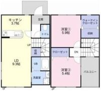 河合様戸建賃貸住宅の間取り画像