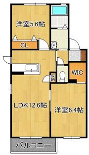 ヴィサージュ本城 B棟の間取り画像