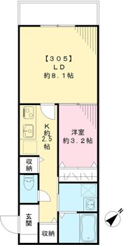 ゼロワン松葉の間取り画像