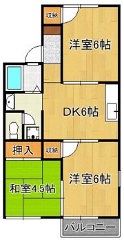 西二島ハイツの間取り画像