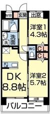 サウスガーデン清水東の間取り画像