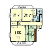 サンビレッジ平成C棟の間取り画像