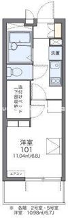 レオパレス瓦町の間取り画像