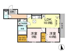 オーヴェスト深大寺の間取り画像