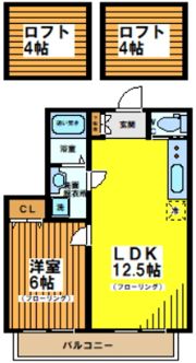 フラットハナタキの間取り画像
