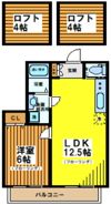 フラットハナタキの間取り画像