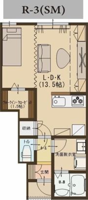 ユーソニアン・前川東Fの間取り画像