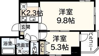ウイング稲荷町の間取り画像