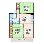 セジュール京塚203号の間取り画像