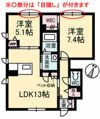 カーサソレアードBの間取り画像
