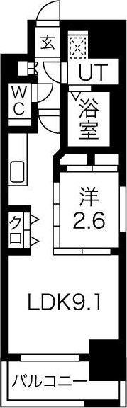 ファーストフィオーレ心斎橋EASTIIの間取り画像