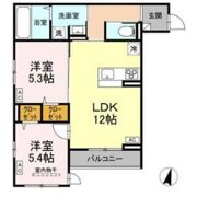D-ROOM遠見塚Ⅱの間取り画像