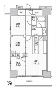 WORVE横浜伊勢佐木町の間取り画像