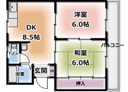 クレール東江端の間取り画像