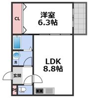 EIJU三津屋中の間取り画像