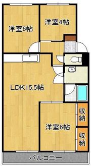 エメラルドマンション茶売 A棟305の間取り画像