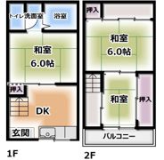 門真市北岸和田貸家の間取り画像