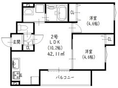 クリエオーレ原町の間取り画像