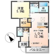 ハピネスコートの間取り画像