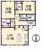 ベルメゾン B棟の間取り画像