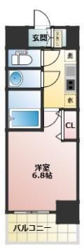 プレサンス OSAKA 西中島リエゾンの間取り画像