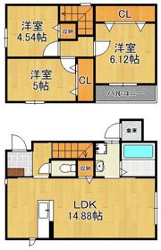 サンラプロ土手ノ内 A棟の間取り画像