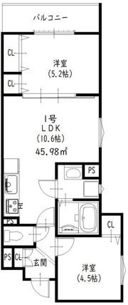 クリエオーレ藤阪東町Ⅱの間取り画像