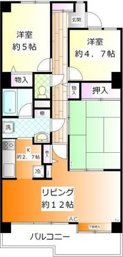 ライオンズマンション南市川の間取り画像