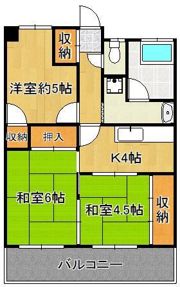 ロイヤルハイツ通谷の間取り画像