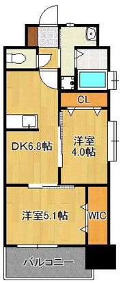 ギャラクシー折尾の間取り画像