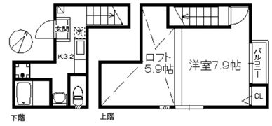 ウエスト周船寺の間取り画像