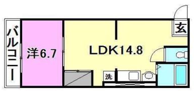 ピカデリーサーカス衣山の間取り画像