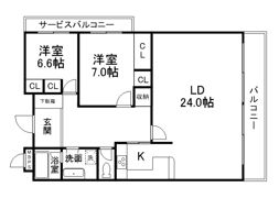 ランドマーク住吉の間取り画像