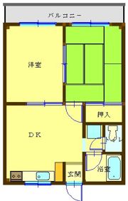 ハシバハイツの間取り画像