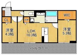 TORISIA陣原の間取り画像