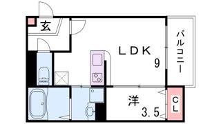 カーサ蓮宮通の間取り画像