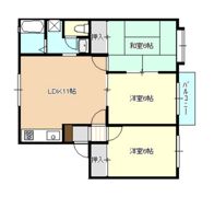 エクセル西原B棟の間取り画像