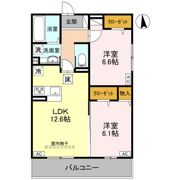 紅雲町2丁目PJ A棟の間取り画像